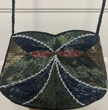 Vintage 80  s Fully Beaded Evening Purse