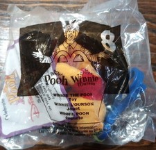 2001 McDonald's Happy Meal Disney Winnie The Pooh 8 Plush Toy, New in Package