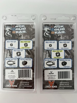 Peep Sight SOLO PEEP 3/16'' & SOLO PEEP 1/4'' by .30-06 Rack Solid Gear FREE SHIP!