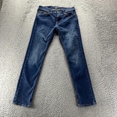 Hollister Epic Flex Jeans Mens 29x30 Blue Denim Cotton Skinny Leg Faded Stretch