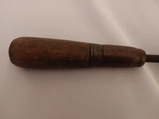 Vintage Flathead Screwdriver Wood Handle, Antique Slotted, 12 In Long 
