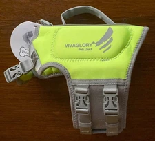 Vivaglory Neoprene Dog Life Jacket Vest Reflective Adjustable - XS -Bright Green