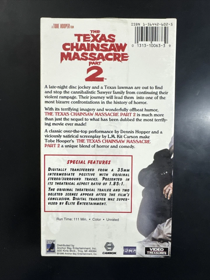 The Texas Chainsaw Massacre Part 2 VHS 1996 SEALED BRAND NEW - Image 2 of 4