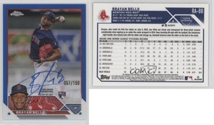 2023 Topps Chrome Rookie Auto Blue Refractor /150 Brayan Bello #RA-BB Auto RC