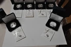 Six Silver Eagle $1 Coins-2006,2012,2014,2015,2018 (W) and a 2018 s OGP COA