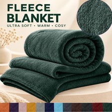 Twin Mink Fleece Blanket Soft Throw Reversible All seasons Blankets Queen King
