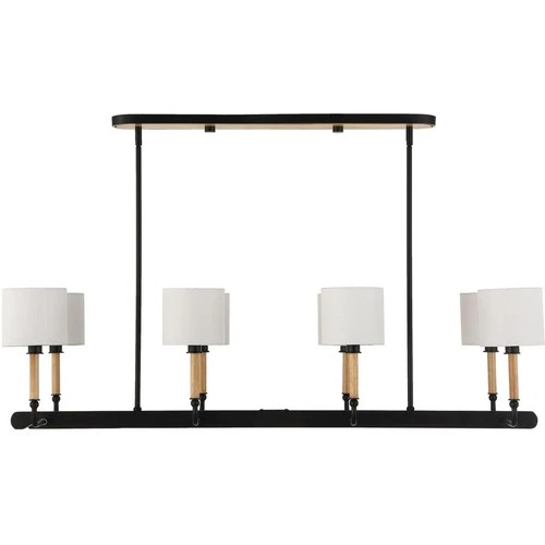 Uttermost 21629 Franconia 8 Light 48 inch Matte Black Pendant Ceiling Light - Picture 4 of 10