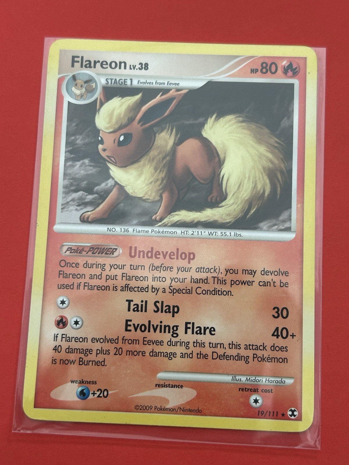 Flareon 19/111 Rising Rivals Rare Pokemon Card LP