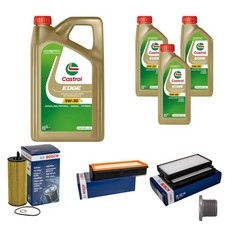 BOSCH Inspektionspaket 8 L Castrol EDGE 5W-30 LL f�r BMW X5 M50d X6