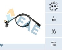 Fae Abs Sensor Raddrehzahl Hinten Rechts Passend FüR Renault Twingo I C06