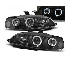 Headlights for HONDA CIVIC 1991 1992 1993 1994 1995 2D 3D Angel Eyes Black LHD