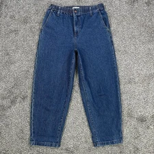 Madewell Balloon Jeans Womens Medium High Rise Blue Denim Barrel Leg Fit Casual