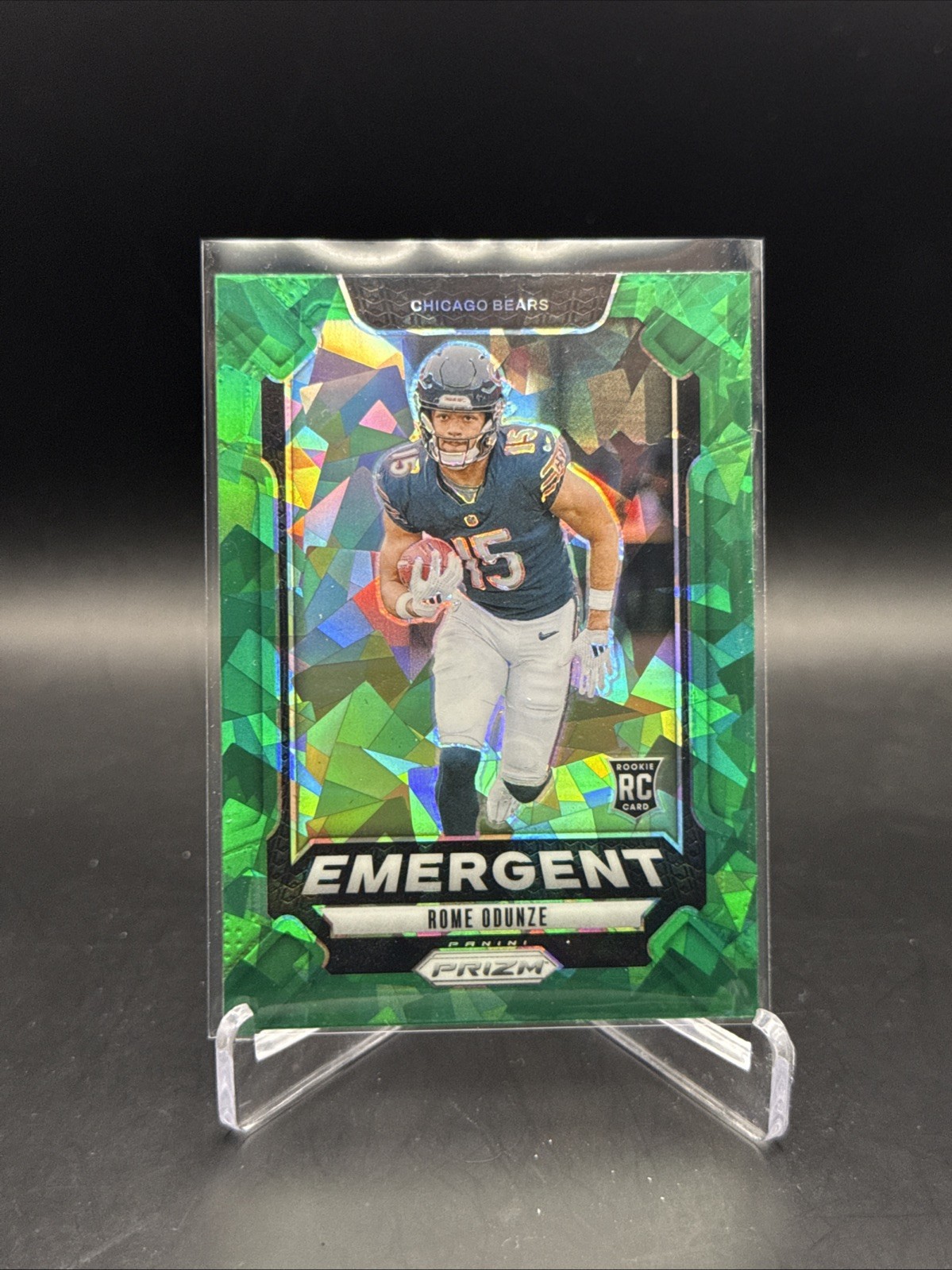 2024 Panini Prizm - Emergent Rome Odunze #11 Green Ice Prizm (RC) Bears