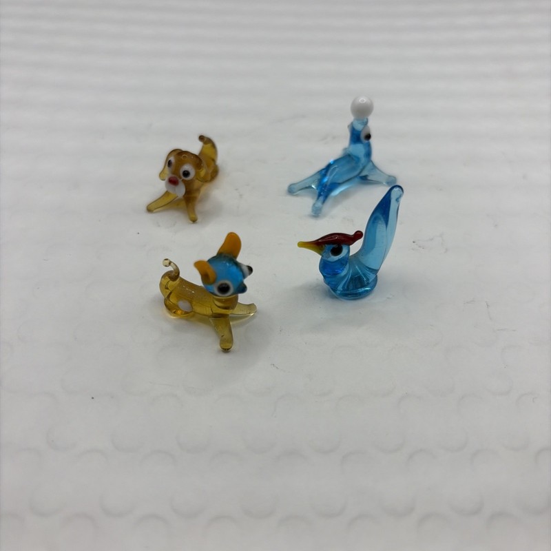 Lot of Miniature Art Glass Figurines Hand Blown Figures Italian Murano?
