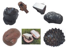 Geocache Set Fake Pine Cones, Dog Poo Frog, Rock Key Hiding Places