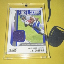 Panini Score 2021 J.K. Dobbins First Score Insert Memorabilia #FS16 Ravens NFL
