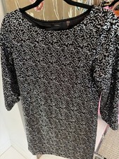 Tahari Black Sequin Mini Dress