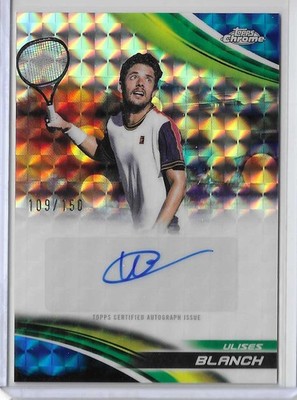 2025 Topps Chrome Tennis Ulises Blanch Geometric Blue Refractor Auto #109/150