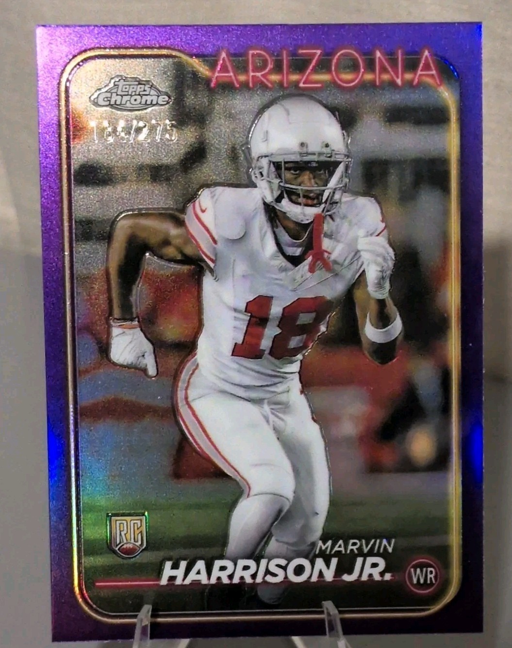 2024 Topps Chrome Marvin Harrison Jr. #204 Purple Refractor /275 Cardinals
