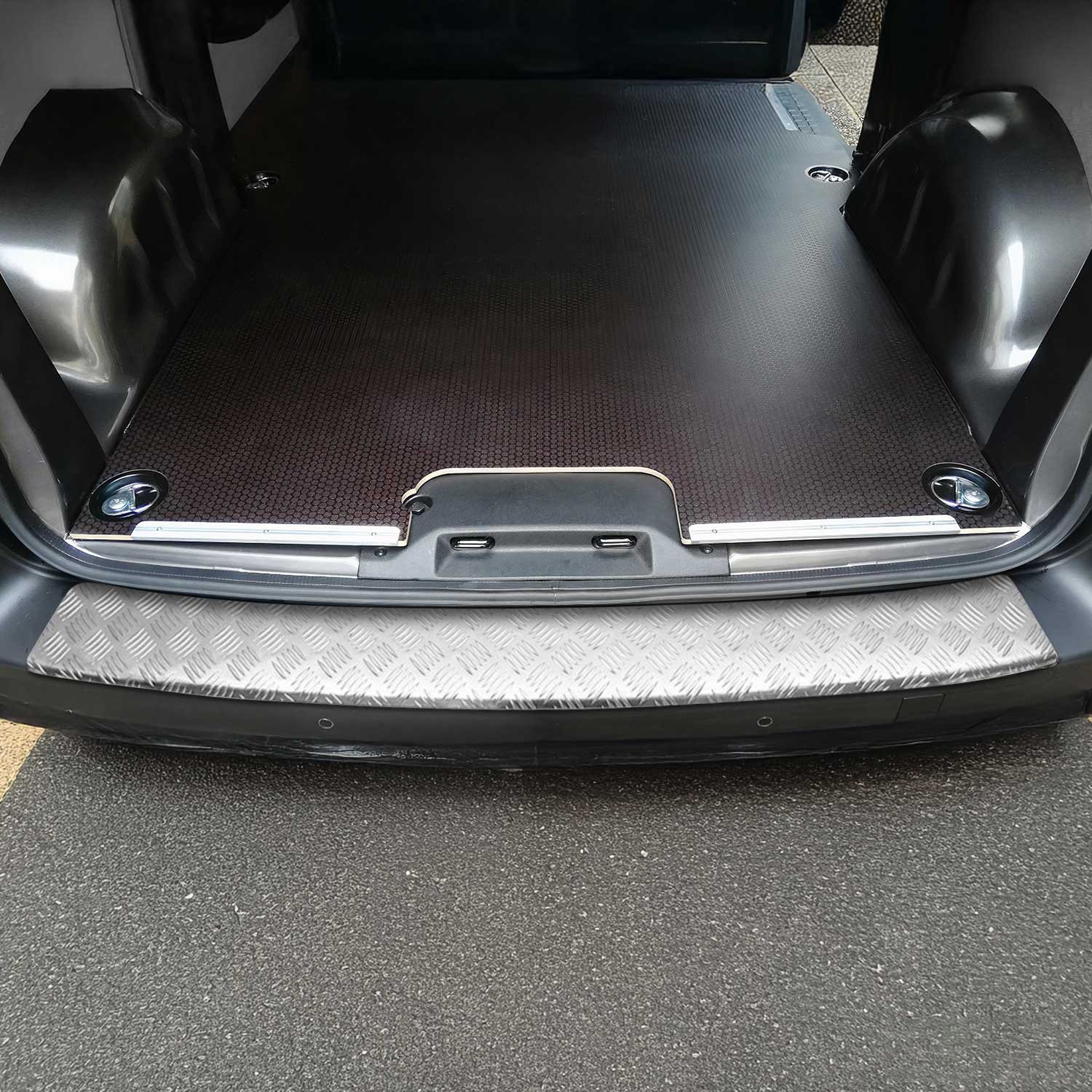 Protection pare-chocs arrière Toyota Proace Verso 2016-2026 en alu brossé pour tailles L1 L2 L3