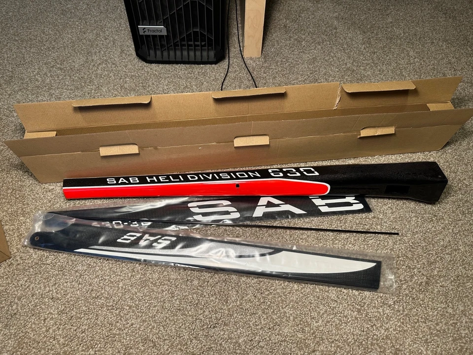 SAB Goblin 630 Competition Helicopter Kit with Collective Servos - RARE! - Image 4 of 4