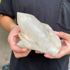 2.2lb Natural White Clear Quartz Crystal Cluster Raw Healing Specimen