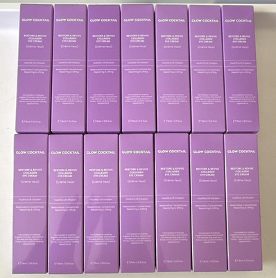 15 x Glow Cocktail Restore & Revive Collagen Augencreme 15ml Hyaluron Straffend