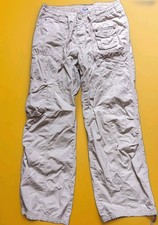 Vintage Y2K Italian Gorpcore Tech Tan Low Rise Cargo Pants Summer Of 69 Sz S