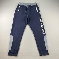Puma BMW Motorsport Sweatpants Mens Medium Blue Fleece Joggers Racing Athletic