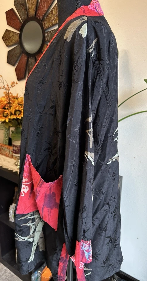 Chaqueta Kimono De Colección Kusnadi Nueva York Longitud Media Talla M Madi In Bali Boho Festival Foto 4 de 4