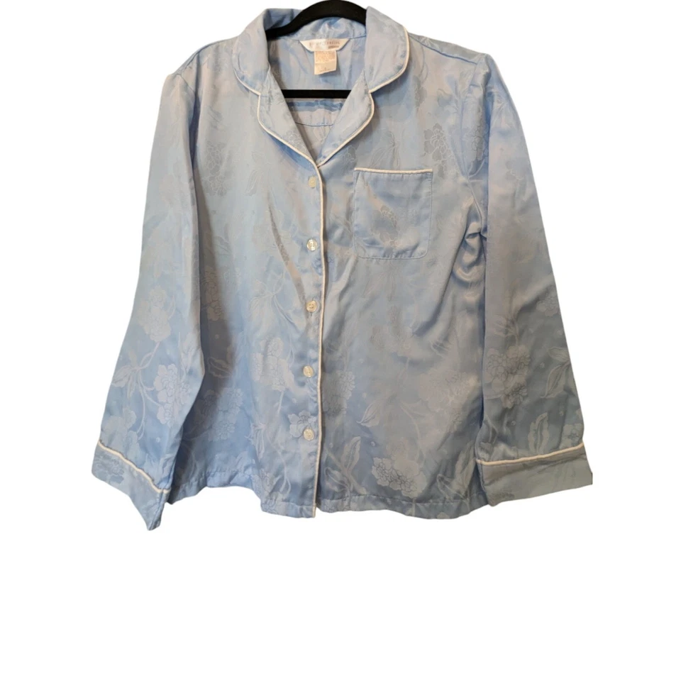 Conjunto de 2 peças de pijama Gilligan O Malley azul floral feminino tamanho P - Imagem 3 de 4