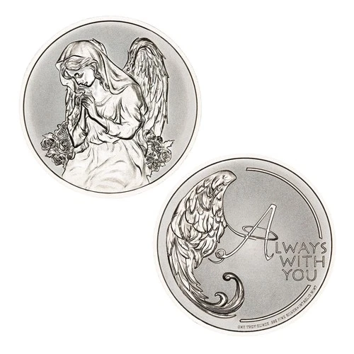Intaglio Angel in Your Pocket Always with You 1 oz Silver in capsule