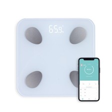 Pèse-personne numérique - LIVOO - Impédancemètre connecté - 17 indicateurs - 180