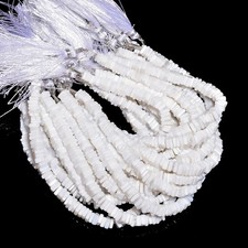 Natural White Opal Gemstone Square Shape Smooth Beads 5-6 mm Strand 8" UGB-484
