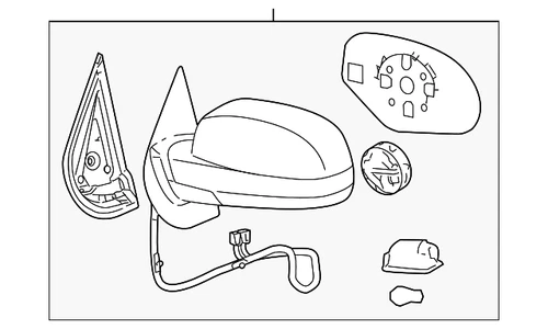 Genuine GM Primed Passenger Side Mirror 20756891