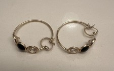 14K Yellow Gold Tube Hoop Earrings 5.2 Gram