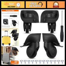 4 Pcs Replacement Luggage Wheels Kit - 360° Silent Spinner Caster Repair for Sui