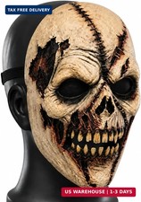 Scary Halloween Mask for Adults, Creepy Smiling Demon Latex Mask