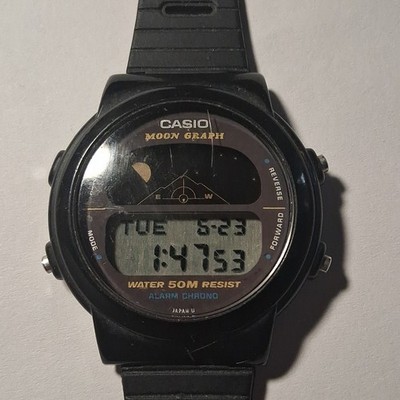 Casio Moon Graph Black Men's Watch - GMW-15 for sale online | eBay