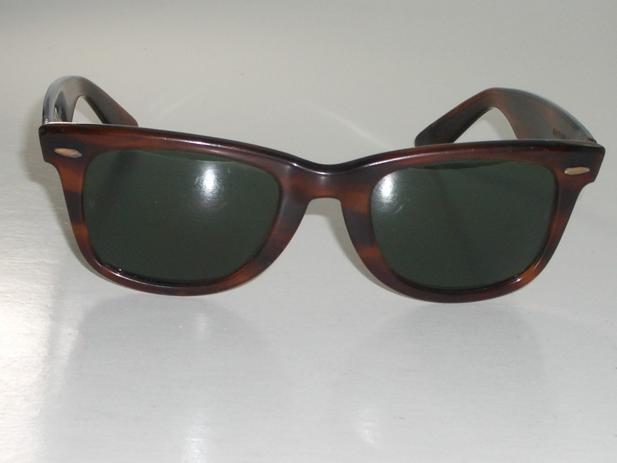 VINTAGE B&L RAY-BAN USA L2052 G15 UV THICK TORTOISE WAYFARERS 5022