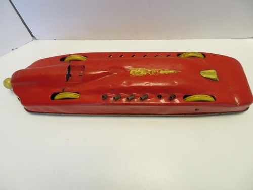 Vintage 1928 Red Streak Racer by Buffalo Toy Co. Pressed Metal Windup RARE