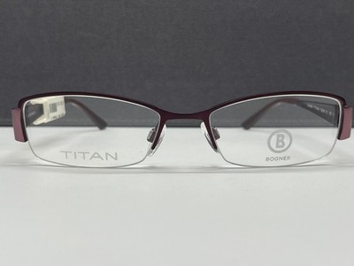 Titan Eschenbach Brille lila bordeaux Bogner eckig oval Halbrand