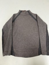 PrAna Brandie Wool Blend Sweater Snap Buttons Brown Women?s Size Large KE13