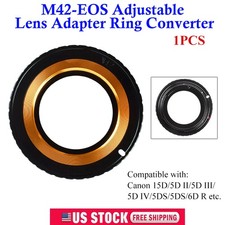 M42-EOS Adjustable Len Adapter Ring Converter for Canon 40D/50D/60D/70D 1PC US