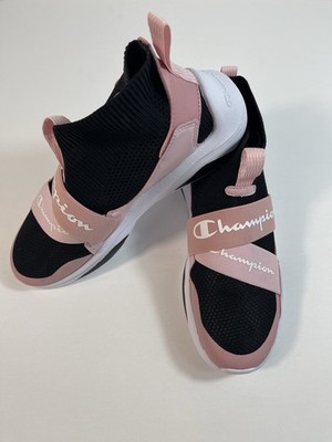 NIB Champion  Legend Women's High-Top Slip-On Shoes Sz9, Blk/Rose/Pink SKU#0164