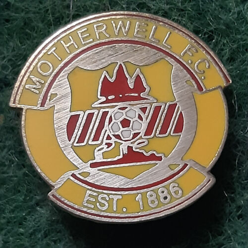 Football club FC MOTHERWELL SCOTLAND vintage enamel pin badge