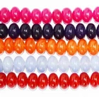 Smooth 6x10mm10x14mm13x18mm Rondelle Jade Gemstone Multicolor Beads 15" DIY