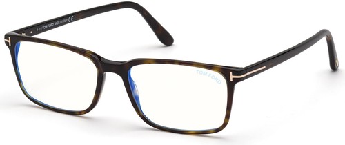 TOM FORD FT5735-B 052 Rectangular Dark Havana Demo Lens 54 mm Men's Eyeglasses - Picture 5 of 6