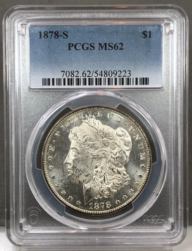 1878-S U.S. $1 Morgan Silver Dollar PCGS MS62