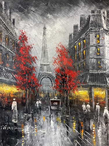 oil painting cityscape Paris 20 x 24”